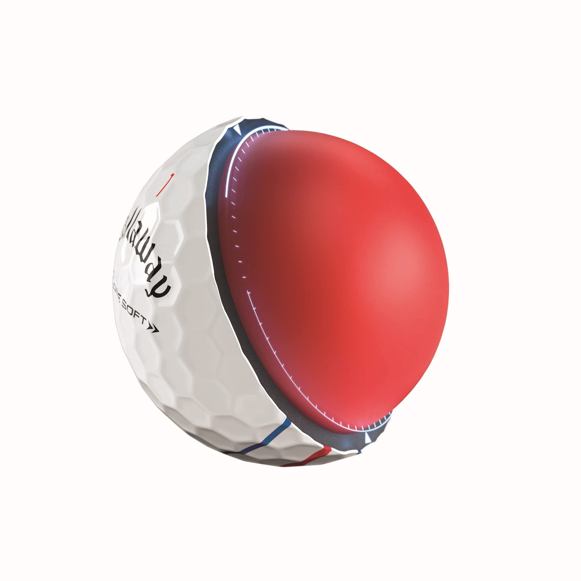 Callaway Golf 2022 Chrome Soft Golf Balls (True Track (Red/Blue)