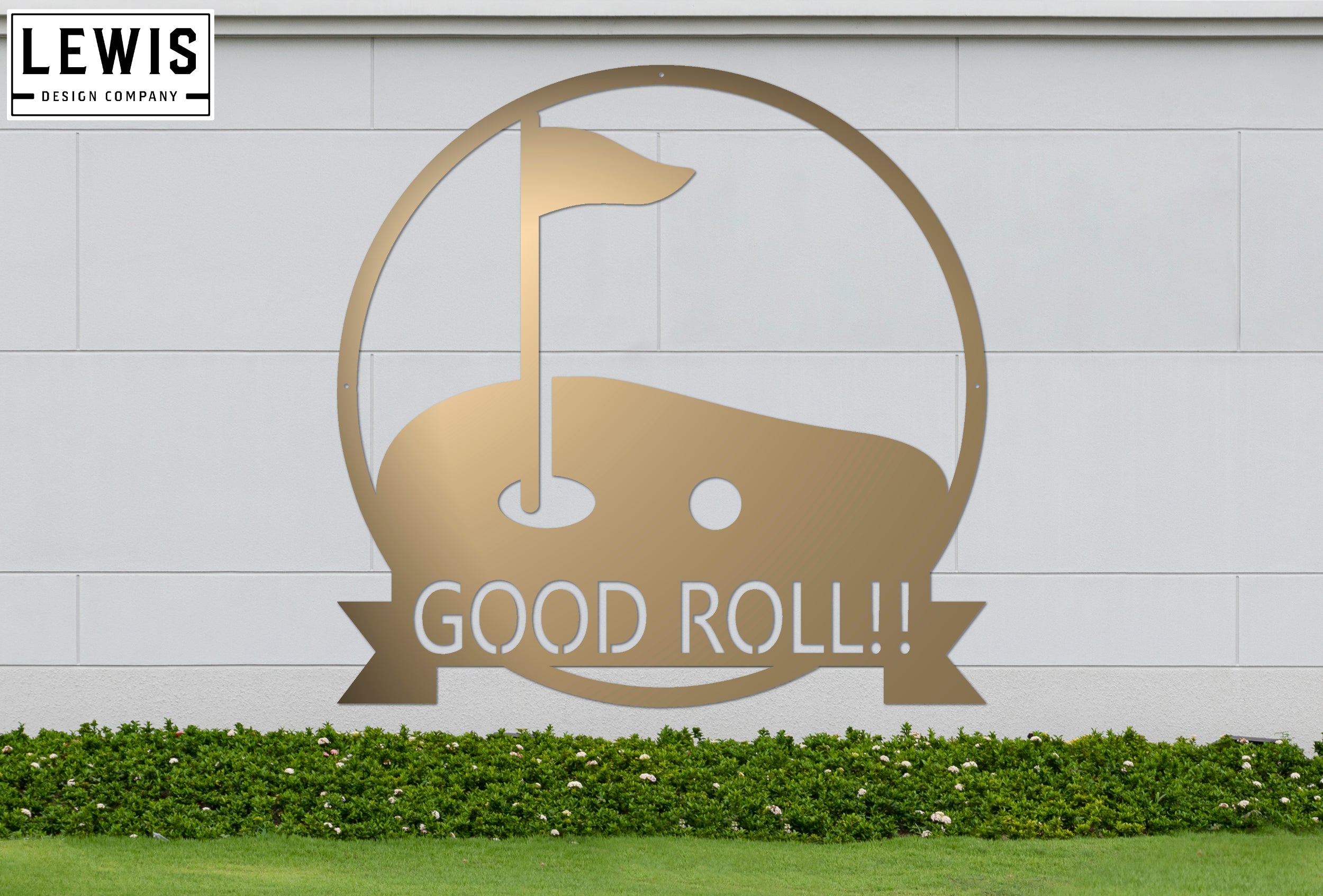 Golf Hole Custom Monogram Steel Sign