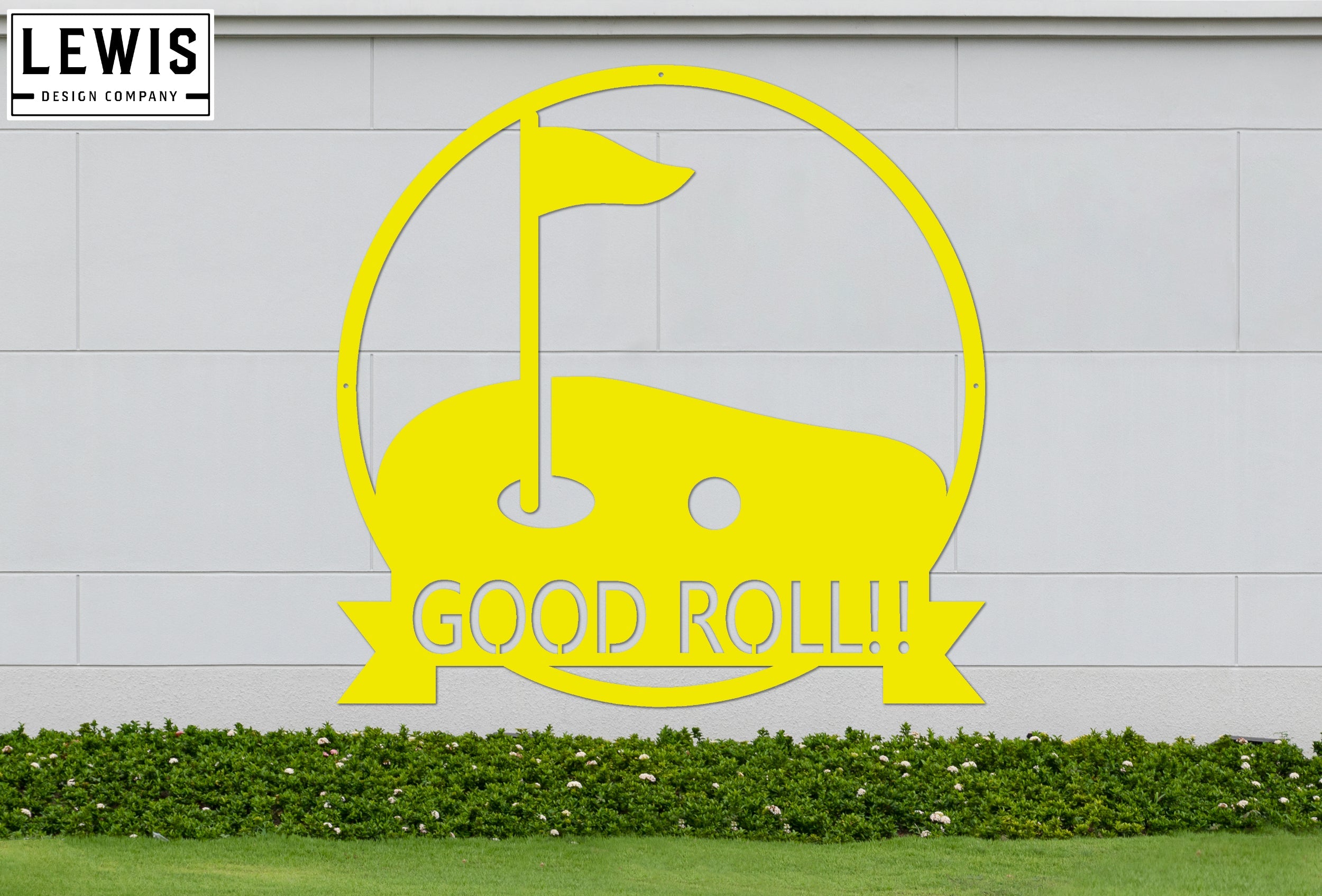 Golf Hole Custom Monogram Steel Sign