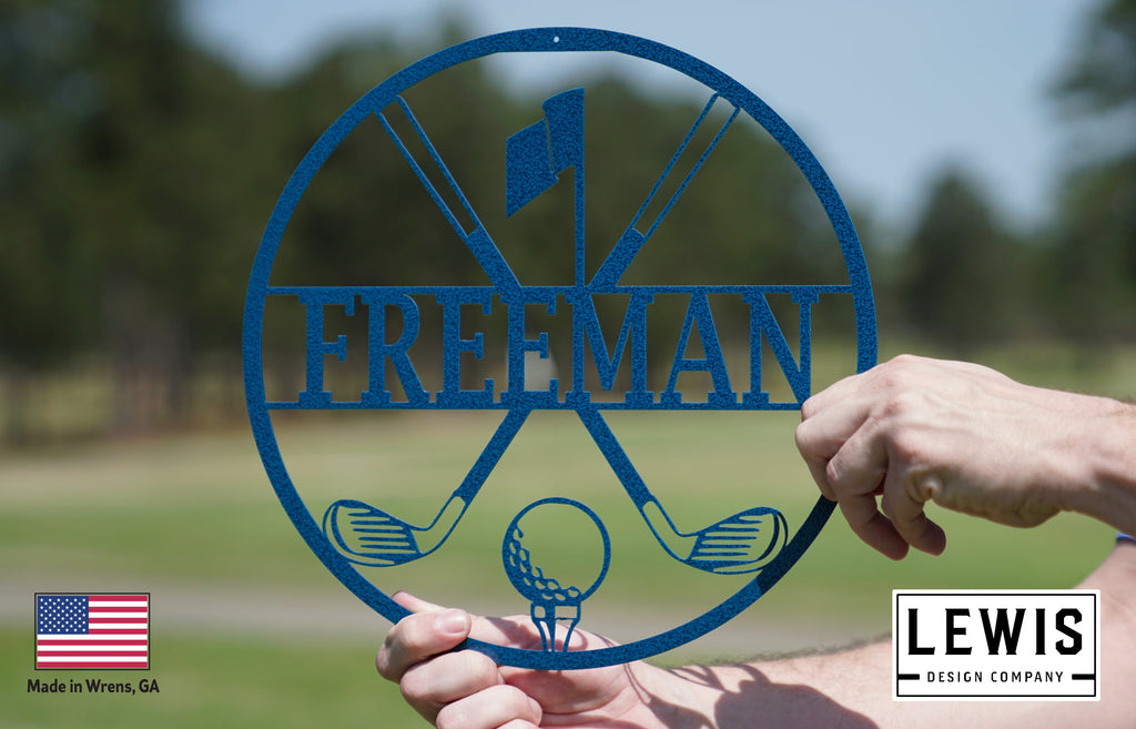 Personalized Golf Monogram Sign