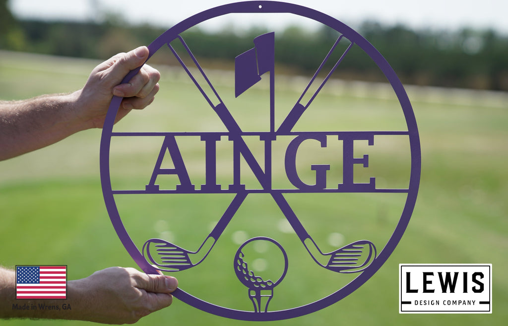 Personalized Golf Monogram Sign