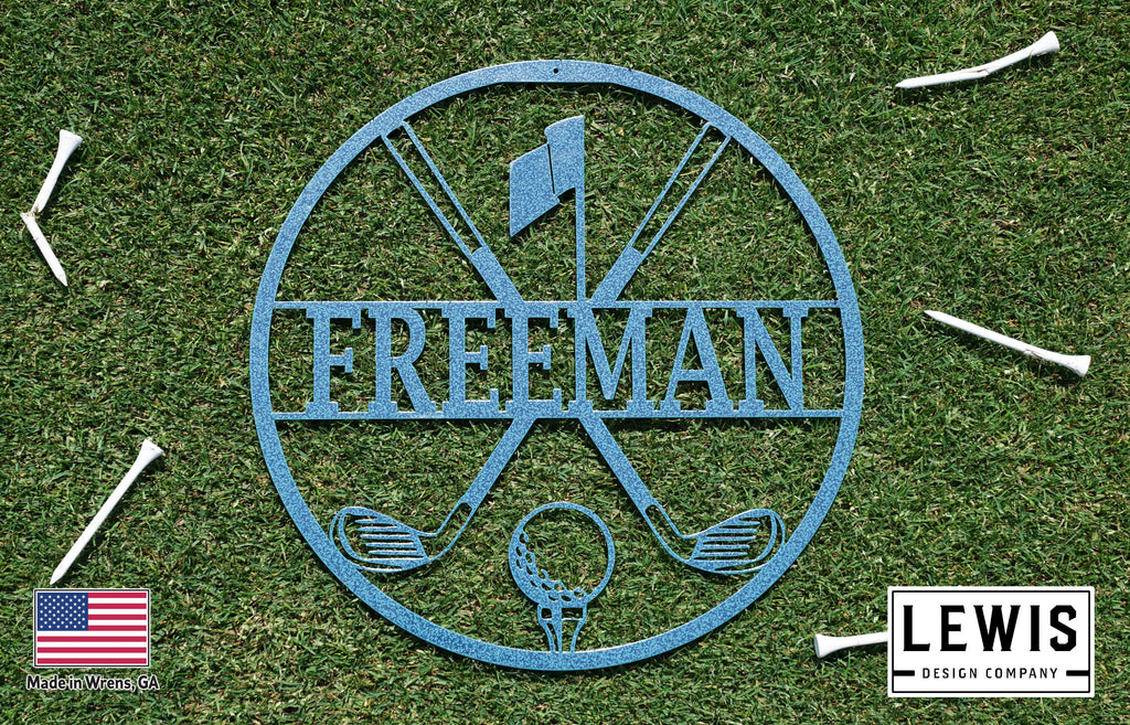 Personalized Golf Monogram Sign