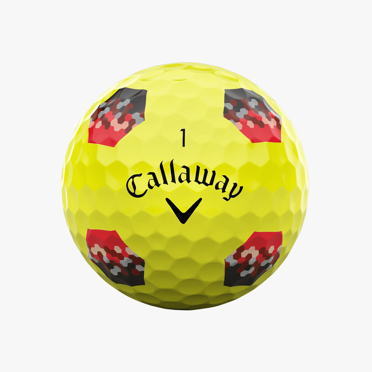 Callaway Chrome Soft TruTrack Yellow - Black & Red 2024 Golf Balls