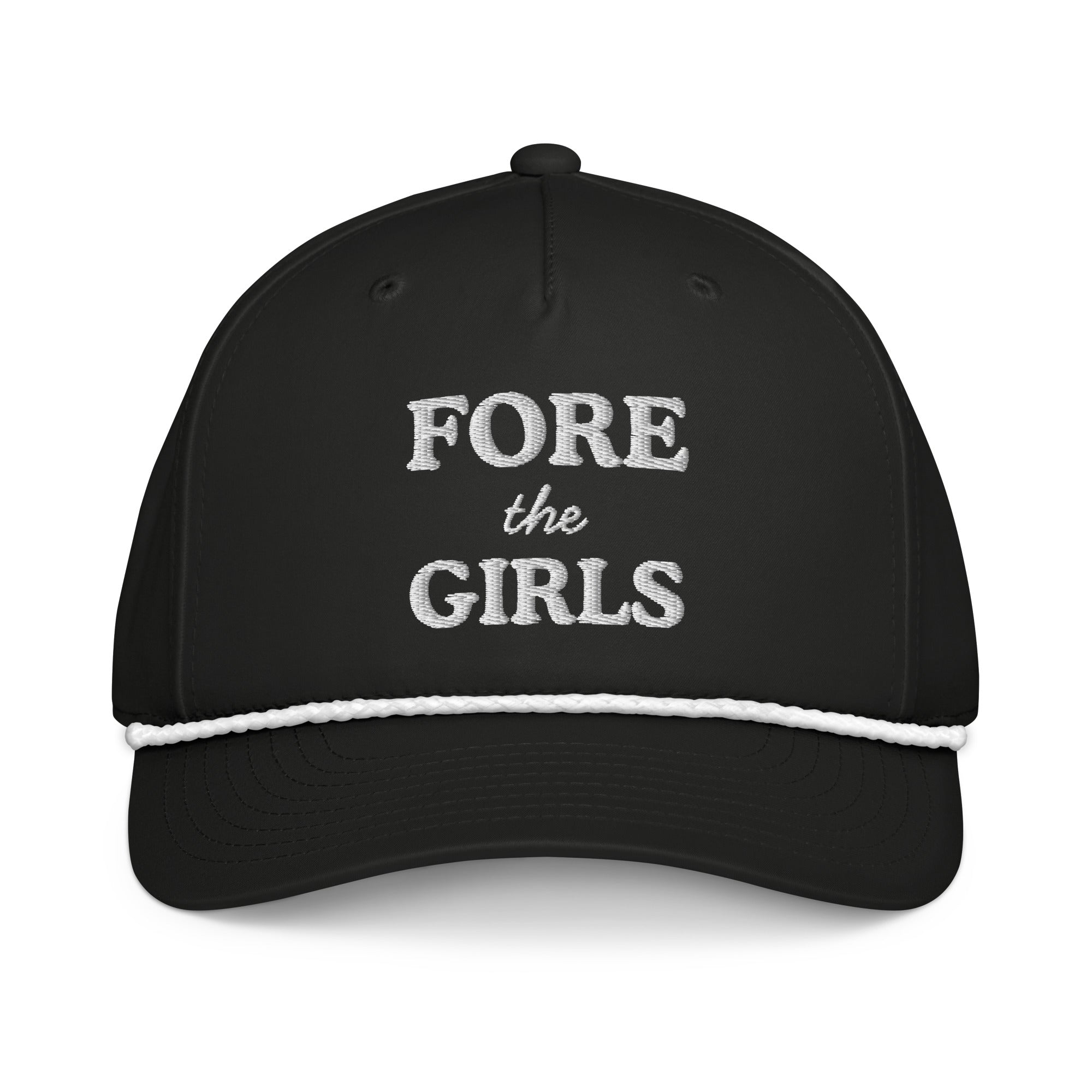 Fore the Girls Embroidered Golf Rope Hat for Women