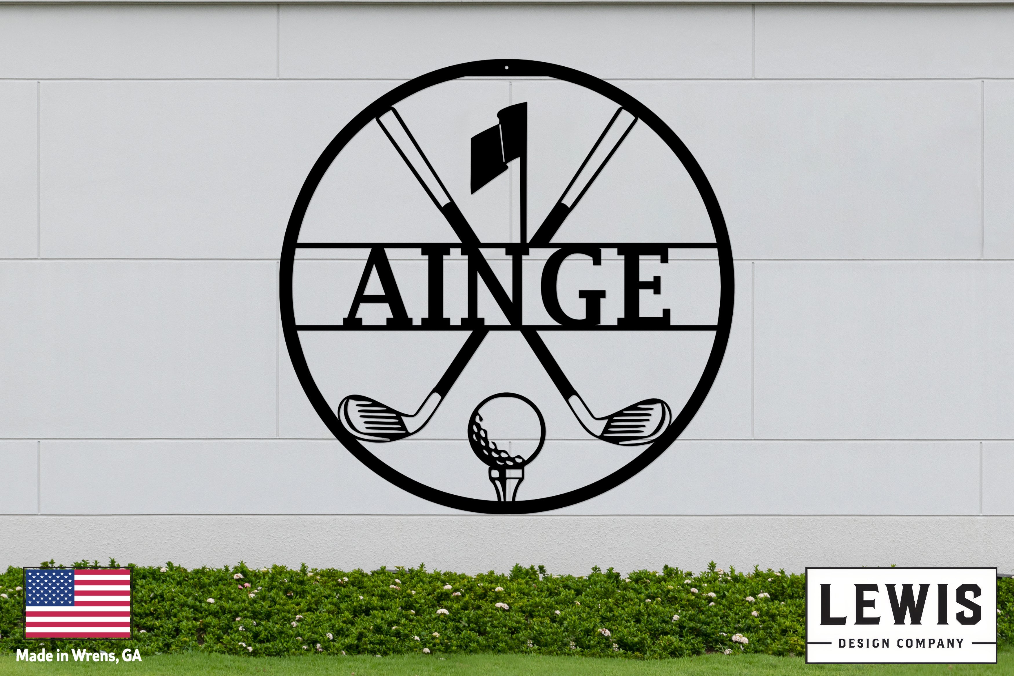 Personalized Golf Monogram Sign