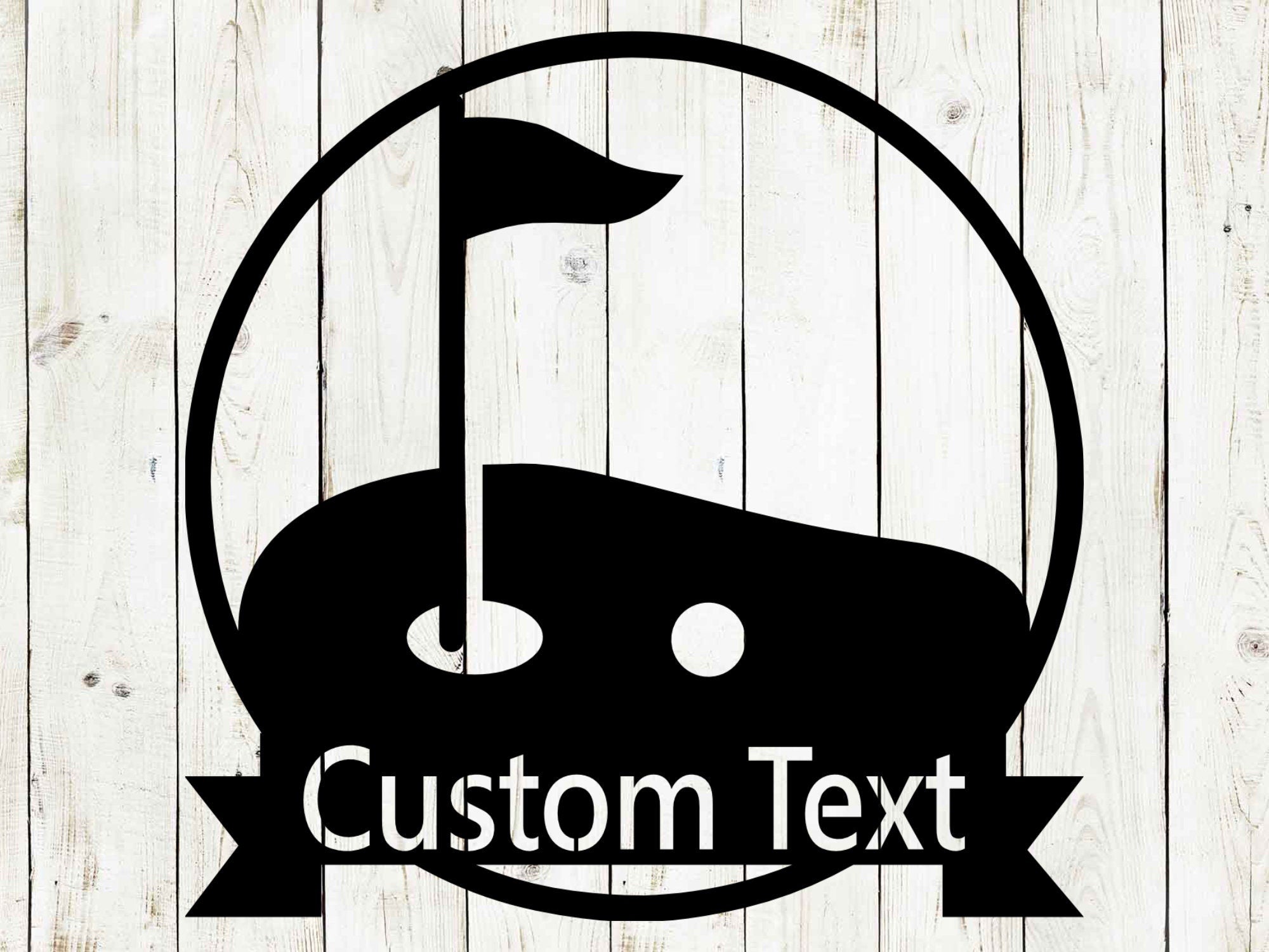 Golf Hole Custom Monogram Steel Sign