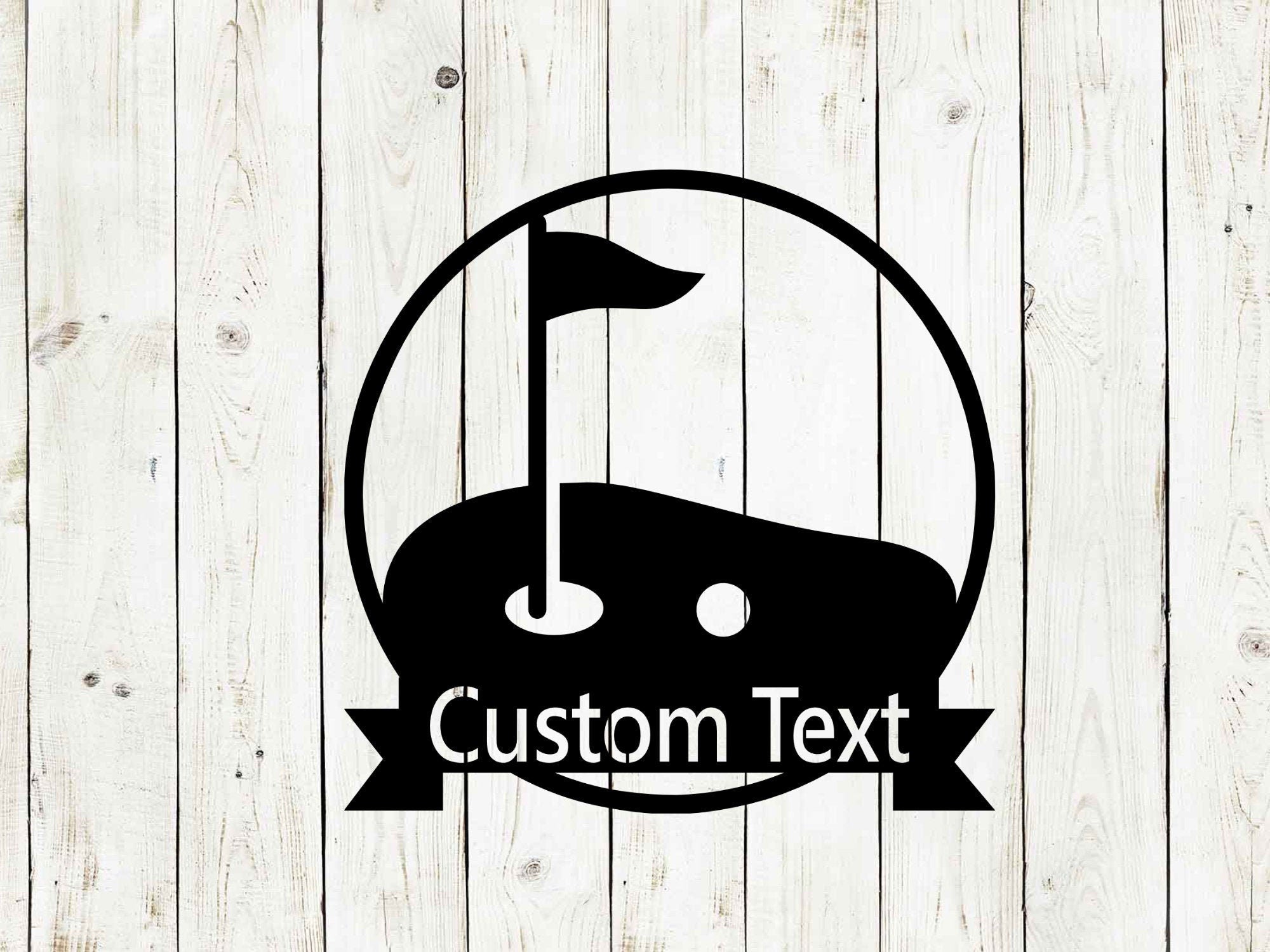 Golf Hole Custom Monogram Steel Sign