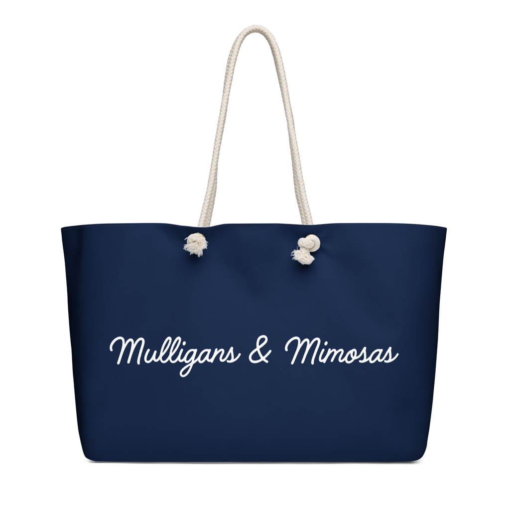 Mulligans & Mimosas Navy Golf Tote Bag